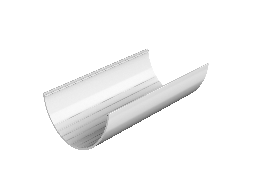 ТН ПВХ 125/82 мм, водосточный желоб пластиковый (1,5 м), белый, шт.